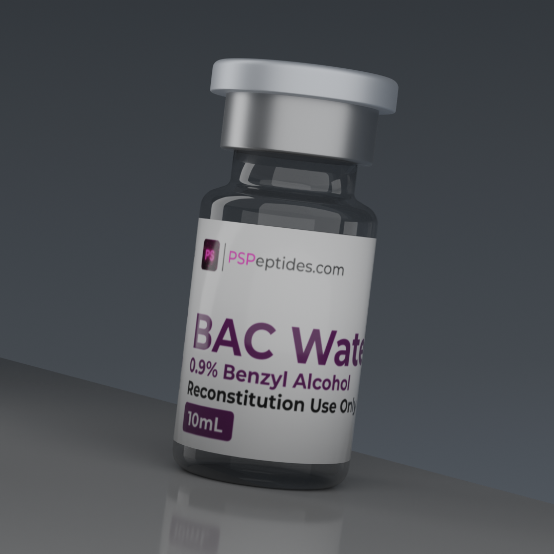 Bacteriostatic water 10mL vial with 0.9% benzyl alcohol PSPeptides research