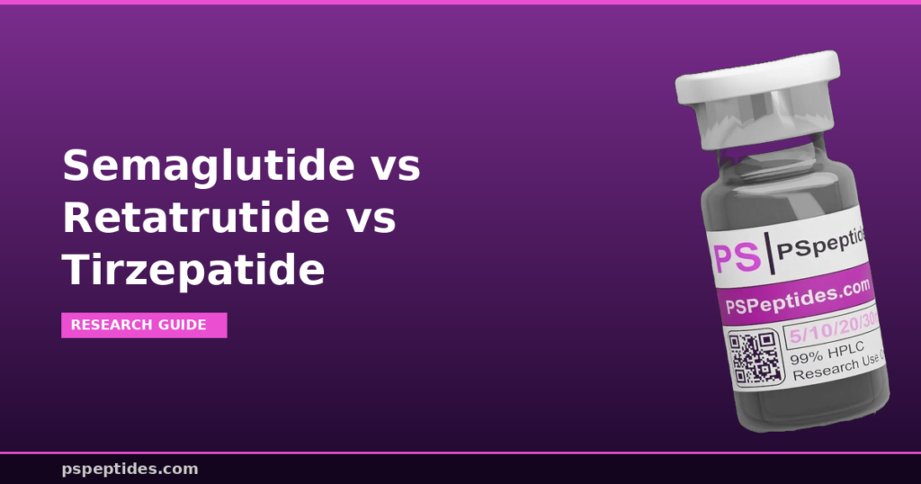 Semaglutide vs Retatrutide vs Tirzepatide Comparison | PSPeptides