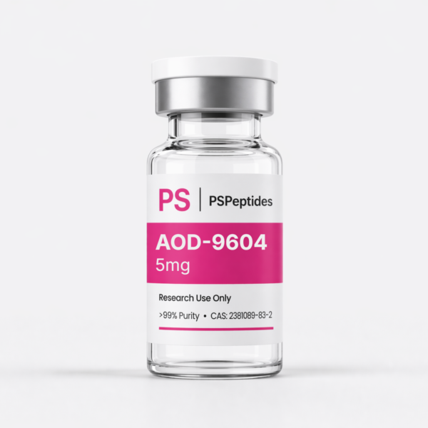 AOD-9604 research peptide vial PSPeptides 99% purity