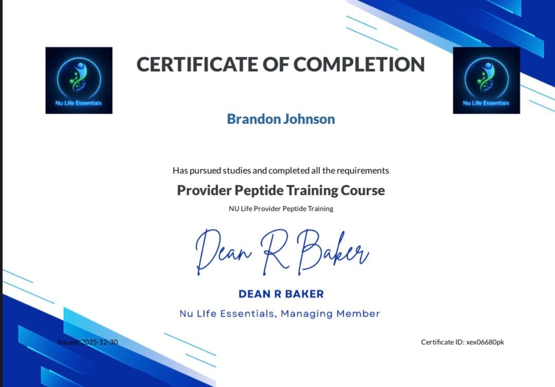 NU Life Provider Peptide Training
