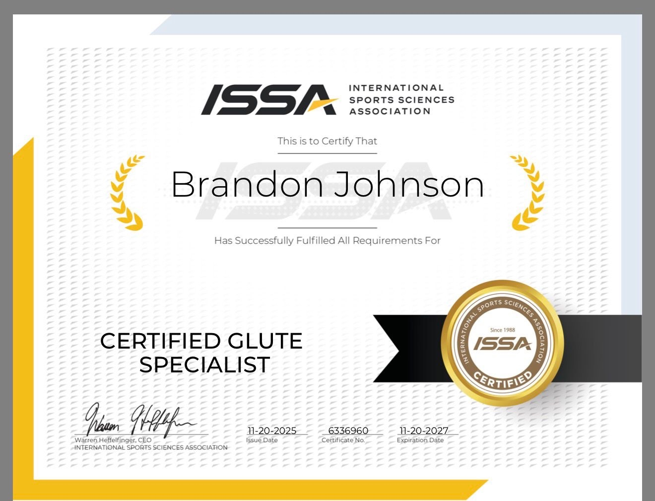 ISSA Certified Glute Specialist