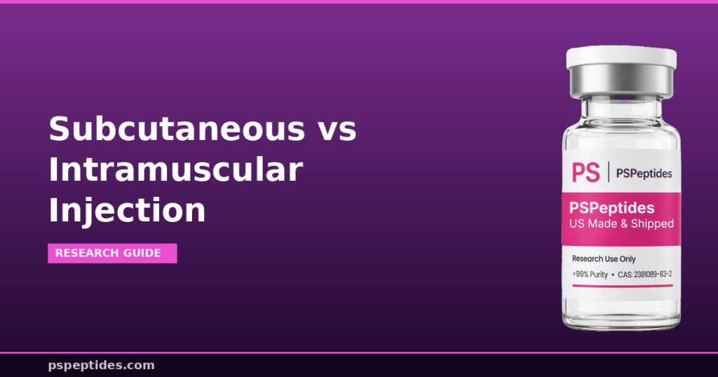 Subcutaneous vs Intramuscular Peptide Injection
