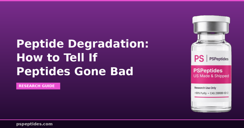 Peptide Degradation How to Tell If Peptides Gone Bad