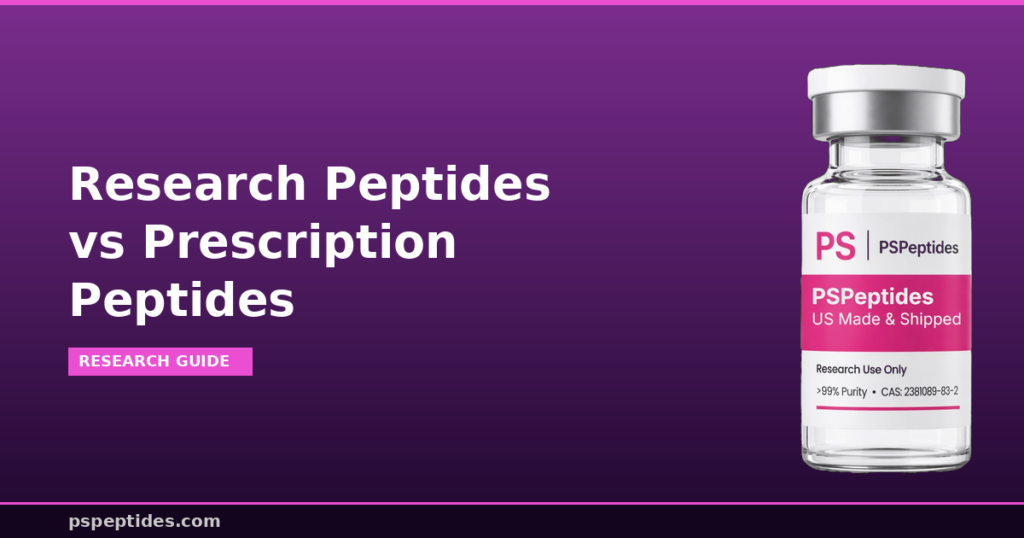 Research Peptides vs Prescription Peptides