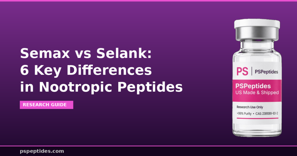 Semax vs Selank Nootropic Peptide Comparison
