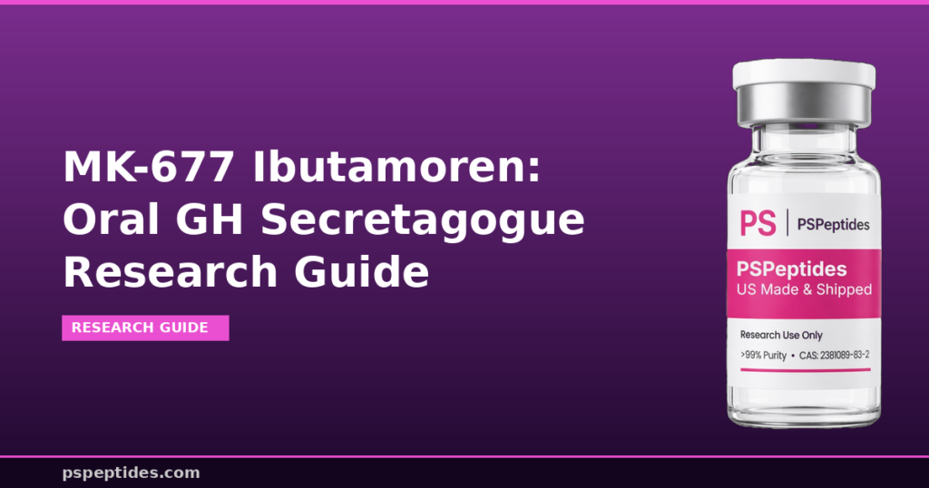 MK-677 Ibutamoren GH Secretagogue Research Guide