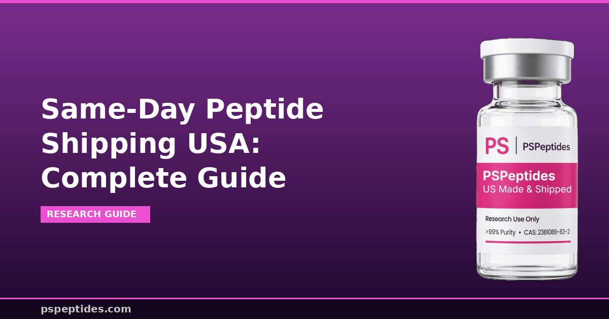Same-Day Peptide Shipping: Who Actually Does It?