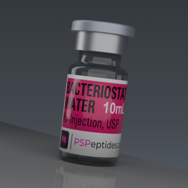 Bacteriostatic water 10mL medical grade vial PSPeptides research