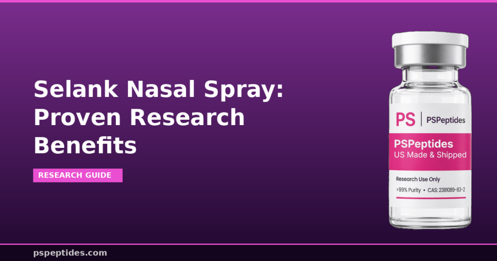 Selank Nasal Spray Research Benefits