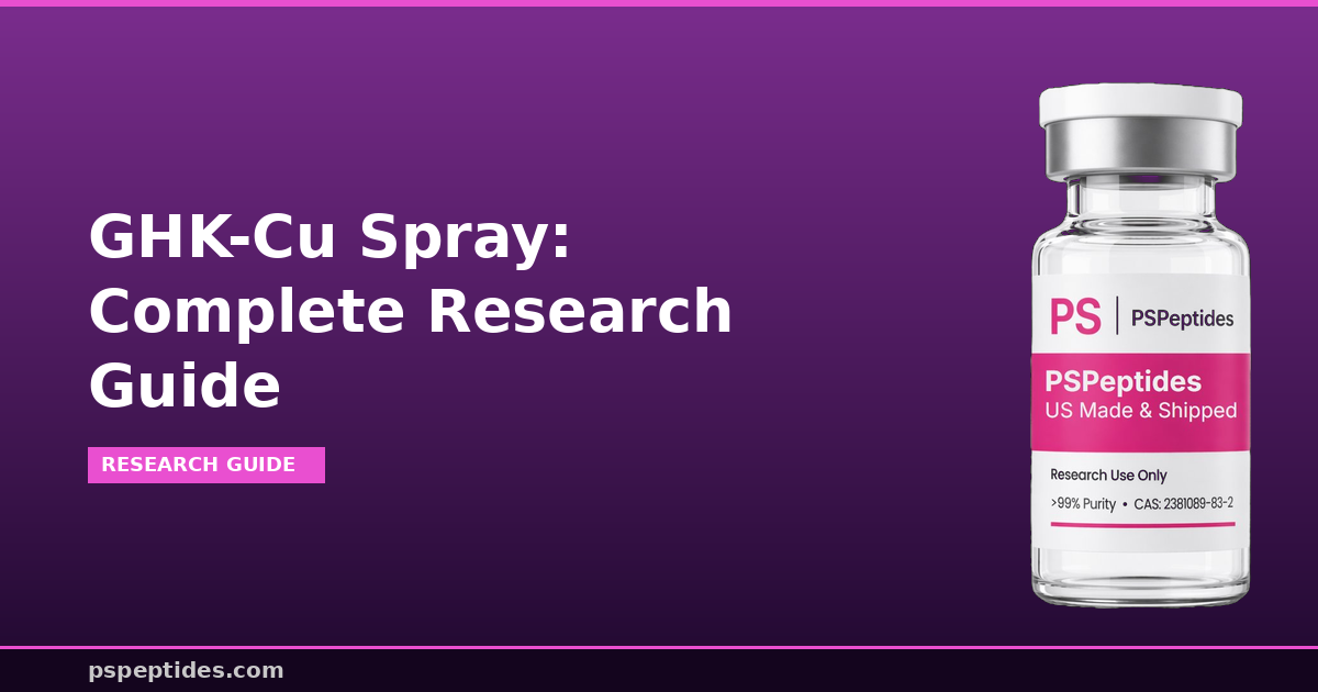 GHK-Cu Spray Research Guide 2026