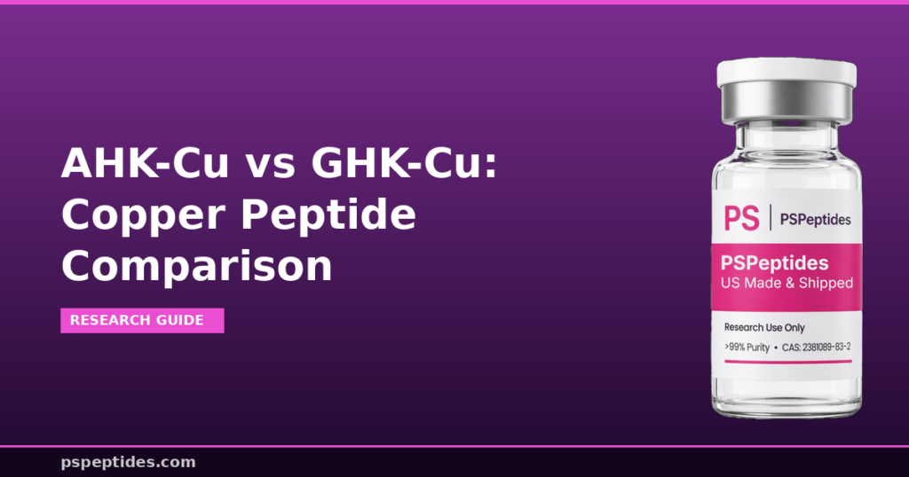 AHK-Cu vs GHK-Cu Copper Peptide Comparison