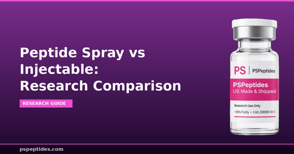 Peptide Spray vs Injectable Research Comparison
