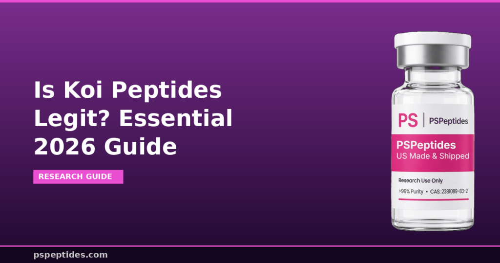Is Koi Peptides Legit Essential 2026 Guide