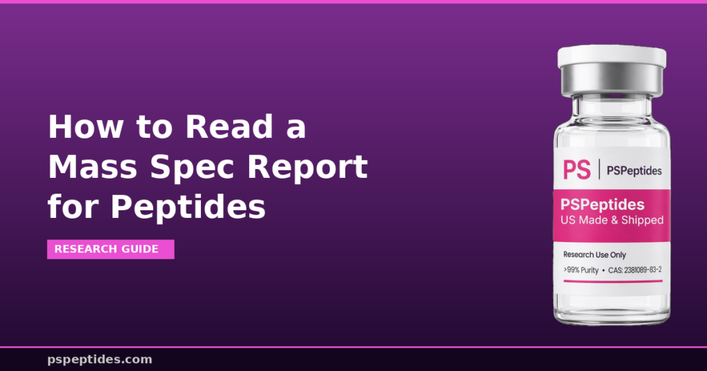 How to Read Mass Spec Report for Peptides