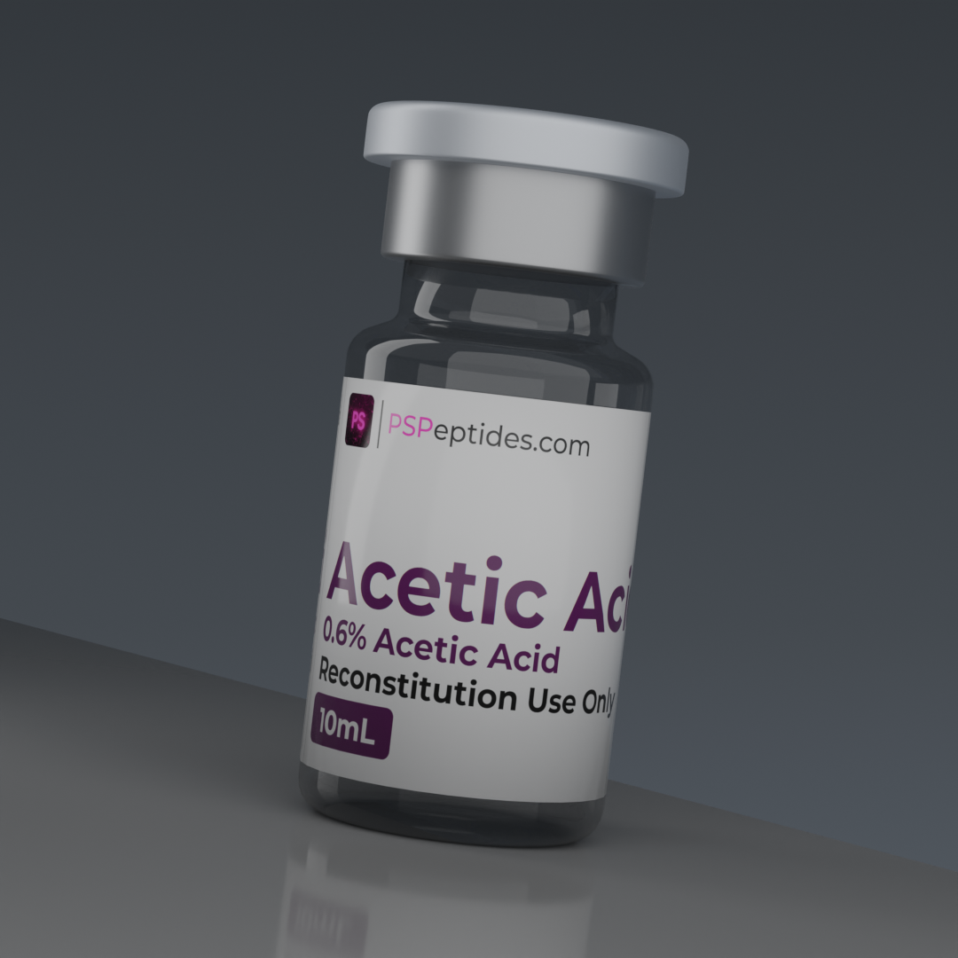 Acetic acid reconstitution solution research vial