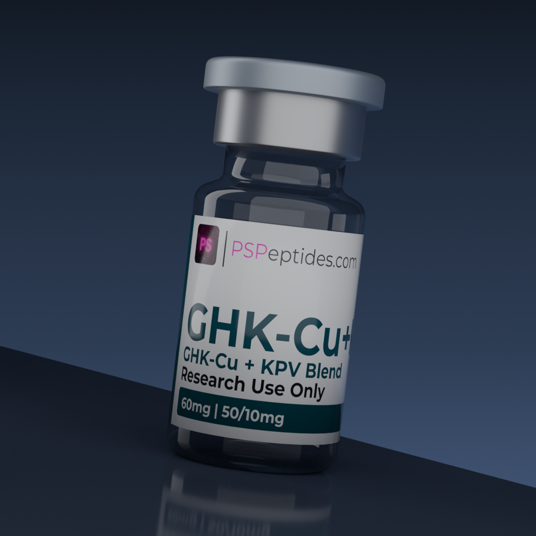 GHK-Cu KPV blend research peptide vial