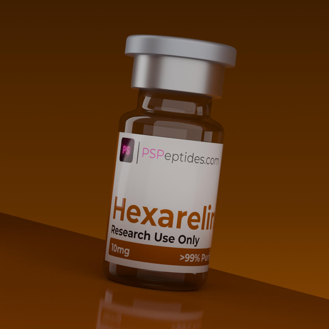 Hexarelin research peptide vial