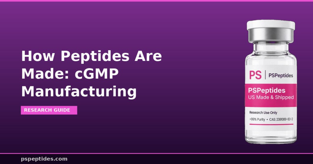 How Peptides Are Made cGMP Manufacturing Guide
