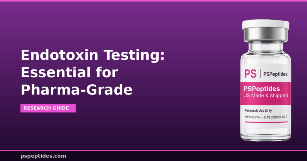 Endotoxin Testing Essential for Pharma-Grade Peptides